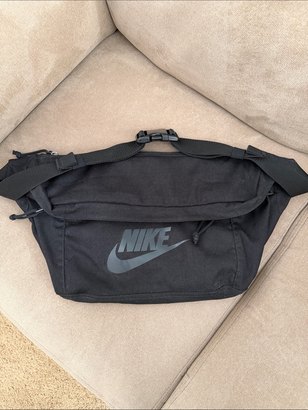 Nike Black Belt Bag with Reflective Logo